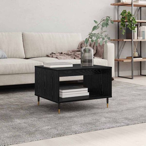 vidaXL Couchtisch Schwarz Eichen-Optik 60 x 50 x 40 cm Holzwerkstoff