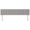 vidaXL Kopfteile Hellgrau 160x5x78/88 cm Stoff