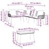 vidaXL Gartensofa-set mit Kissen 2 pcs Natur Poly-Rattan