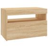 vidaXL TV-Schrank mit LED-Leuchten Sonoma-Eiche 60x35x40 cm