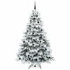 vidaXL K&uuml;nstlicher Weihnachtsbaum mit 300 LEDs Wei&szlig; 210 cm PE und PVC