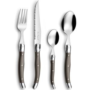 Lou Laguiole 24-tlg. Besteck-Set Tradition Pfeffer