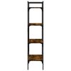 vidaXL Bücherregal 4 Fächer Räuchereiche 56x31,5x138,5cm Holzwerkstoff