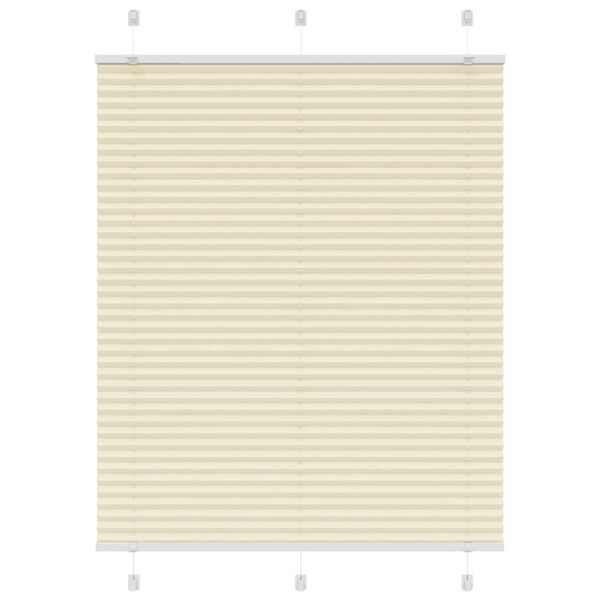 vidaXL Plissee Creme 110x100 cm Stoffbreite 109,4 cm Polyester