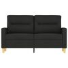 vidaXL 2-Sitzer-Sofa Schwarz 120 cm Stoff