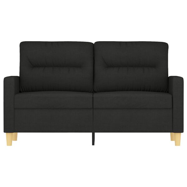 vidaXL 2-Sitzer-Sofa Schwarz 120 cm Stoff