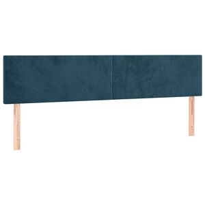 vidaXL Kopfteile Dunkelblau 160x5x78/88 cm Samt
