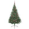 vidaXL K&uuml;nstlicher vorbeleuchteter Weihnachtsbaum Gr&uuml;n 180 cm PVC