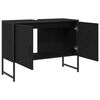 vidaXL Waschbeckenschrank mit T&uuml;r Schwarz Eichen-Optik 80 x 30 x 60 cm