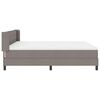vidaXL Boxspringbett mit Matratze Taupe 200 x 180 cm Stoff