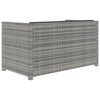 vidaXL 5-tlg. Garten-Lounge-Set mit Auflagen Poly Rattan Grau