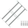 vidaXL Fenstergitter Verstellbar mit 3 Querst&auml;ben 500-650 mm