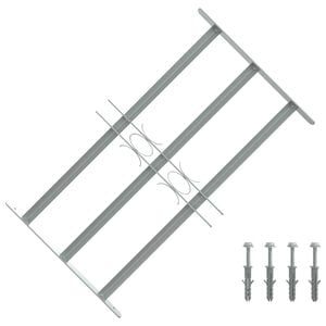 vidaXL Fenstergitter Verstellbar mit 3 Querst&auml;ben 500-650 mm