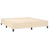 vidaXL Boxspringbett mit Matratze Creme 180x200 cm Stoff