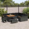 vidaXL Gartensofa-set 12 pcs Schwarz Poly-Rattan