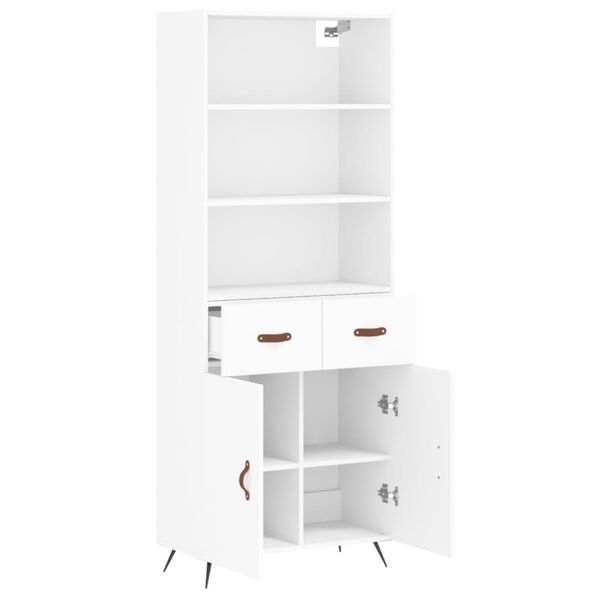 vidaXL Highboard Wei&szlig; 69,5x34x180 cm Holzwerkstoff