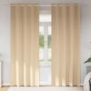 vidaXL Verdunkelungs-Vorh&auml;nge mit Ringen 2 pcs Creme 260 x 140 cm