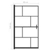vidaXL Duschkabine ESG 80x140 cm Schwarz