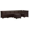 vidaXL 6-Sitzer Garten Sofa Rattan Look PP Braun