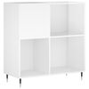 vidaXL Plattenschrank Hochglanz-Wei&szlig; 84,5x38x89 cm Holzwerkstoff