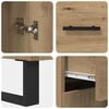 vidaXL Highboard Artisan-Eiche 69,5 x 34 x 180 cm Holzwerkstoff