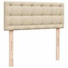 vidaXL Boxspringbett mit Matratze Creme 120x200 cm Stoff