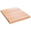 vidaXL Waschtischplatte Hellbraun 40x50x(2-4) cm Massivholz Behandelt