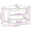 vidaXL EckTVSchrank Natur 79 x 40 x 46 cm Massives Mahagoni Holz