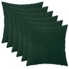 vidaXL Kissenbezug 6 pcs HEERLEN Dunkelgr&uuml;n 45 x 45 cm Samt