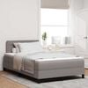vidaXL Boxspringbett mit Matratze Taupe 120 x 190 cm Stoff