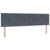vidaXL Boxspringbett mit Matratze Dunkelgrau 180 x 200 cm Samt