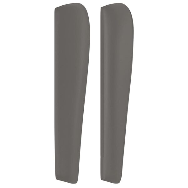 vidaXL Kopfteil mit Ohren Grau 203x23x118/128 cm Kunstleder