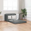 vidaXL Bodensofa mit Schlaffunktion Dunkelgrau 112x174x55 cm Stoff