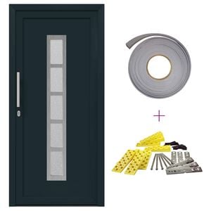 vidaXL Vordert&uuml;r 98 x 200 cm PVC Anthrazit