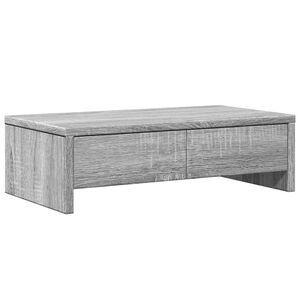 vidaXL Monitorst&auml;nder mit Schubladen Grau Sonoma 50x27x15 cm