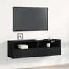 vidaXL TV-Wandschrank Schwarz Eichen-Optik 100 x 30 x 30 cm