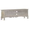 vidaXL TV-Schrank Grau 120&times;30&times;42 cm Massivholz Mango