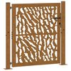 vidaXL Gartentor 100x100 cm Verwitterungsstahl Trace-Design