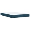 vidaXL Boxspringbett mit Matratze Blau 140x190 cm Samt