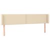 vidaXL LED Kopfteil Creme 163x16x78/88 cm Stoff
