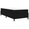 vidaXL Boxspringbett mit Matratze Schwarz 90 x 190 cm Stoff