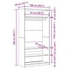 vidaXL Kleiderschrank Braun Eiche-Optik 100x50x200 cm Holzwerkstoff