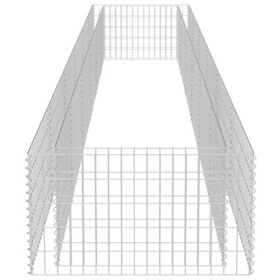 vidaXL Gabionen-Hochbeet Verzinkter Stahl 540×90×50 cm