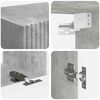 vidaXL TV-Schrankset Wandmontiert 5 pcs Beton Grau Holzwerkstoff