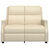 vidaXL 2-Sitzer Massagesessel Creme Kunstleder