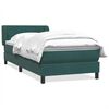 vidaXL Boxspringbett mit Matratze Dunkelgr&uuml;n 80x210 cm Samt
