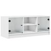 vidaXL TV-Schrank mit Glast&uuml;ren Wei&szlig; 102x37x42 cm