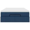 vidaXL Ottoman-Bett mit Matratze Blau 120x190 cm Stoff