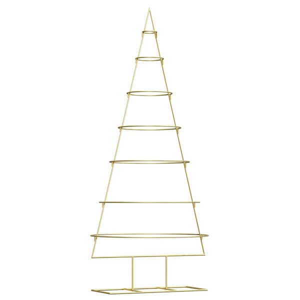 vidaXL Metall Weihnachtsbaum Gold 180 cm Pulverbeschichteter Stahl
