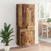 vidaXL Highboard Wandmontiert Altholz 69,5 x 34 x 180 cm Holzwerkstoff